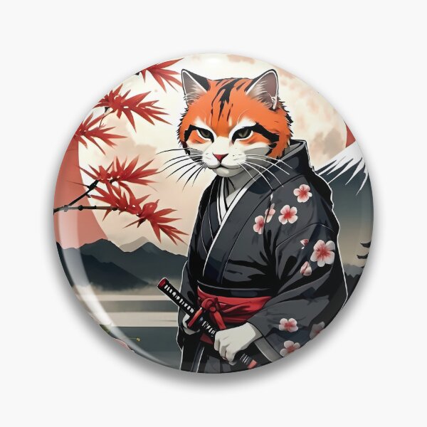 Item preview, The samurai warrior cat designed and sold by ArtBoom73.