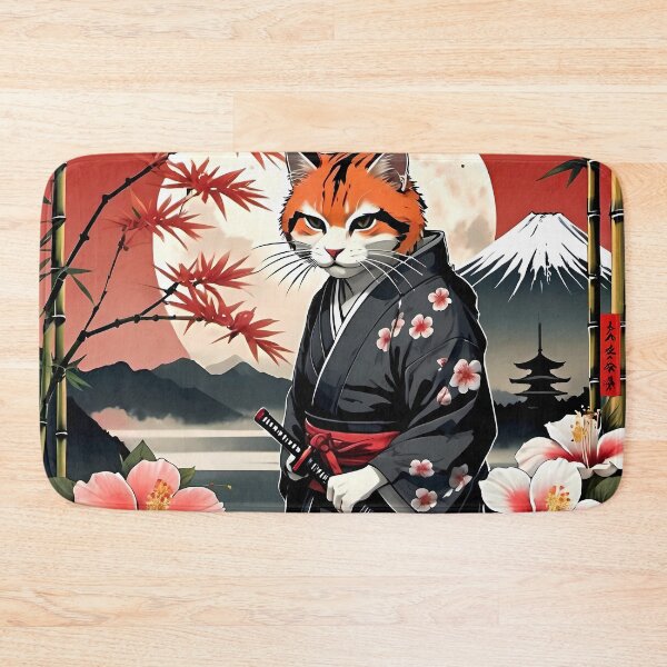 Item preview, The samurai warrior cat designed and sold by ArtBoom73.