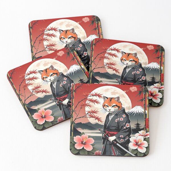 Item preview, The samurai warrior cat designed and sold by ArtBoom73.