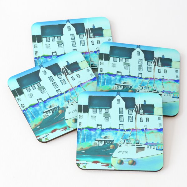 Item preview, Pittenweem harbour mixed media for charity designed and sold by JayTCee.