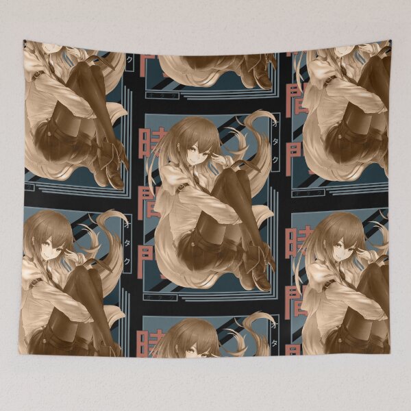Item preview, Kurisu Makise Retro Blue Black Design  designed and sold by Wafusaurus.