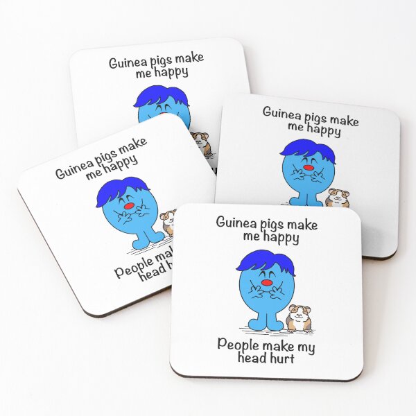 Item preview, Mr. Men Guinea Pigs Make Me Happy People Make My Head Hurt designed and sold by Scat the cat.