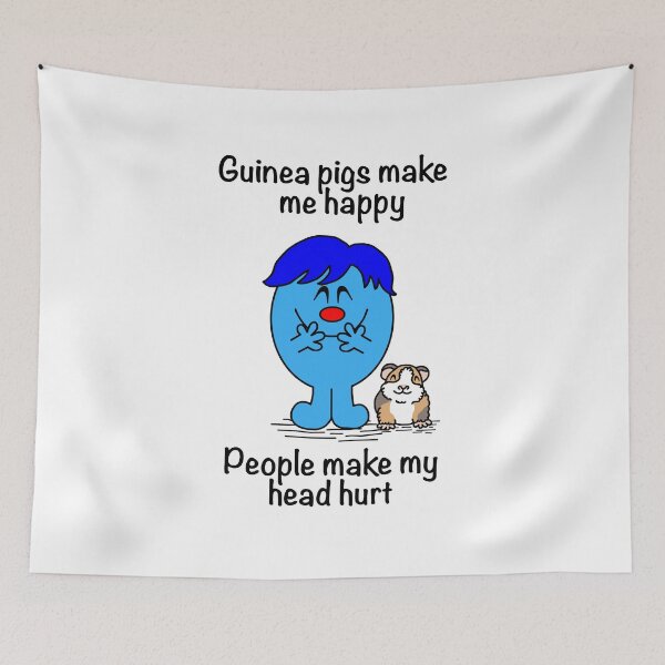 Item preview, Mr. Men Guinea Pigs Make Me Happy People Make My Head Hurt designed and sold by Scat the cat.
