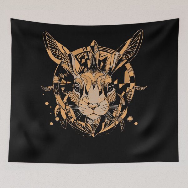 Item preview, White Rabbit Whimsy: Bunny Art with with a Twist! - Your Inner Bunny [dark version] designed and sold by Kraftees.