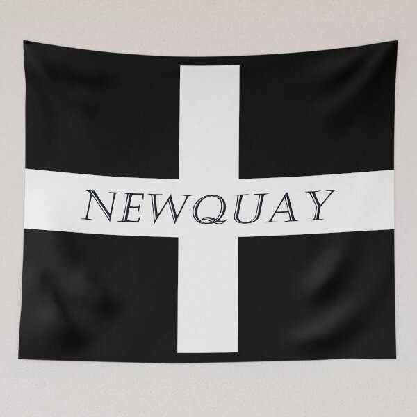 Item preview, Newquay on a St Piran Flag designed and sold by Terri Waters Photography & Design.