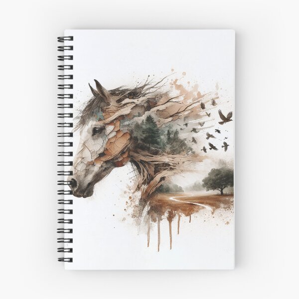 Item preview,  Surreal Horse Portrait: Rustic Landscape Collage designed and sold by MarinaFila.