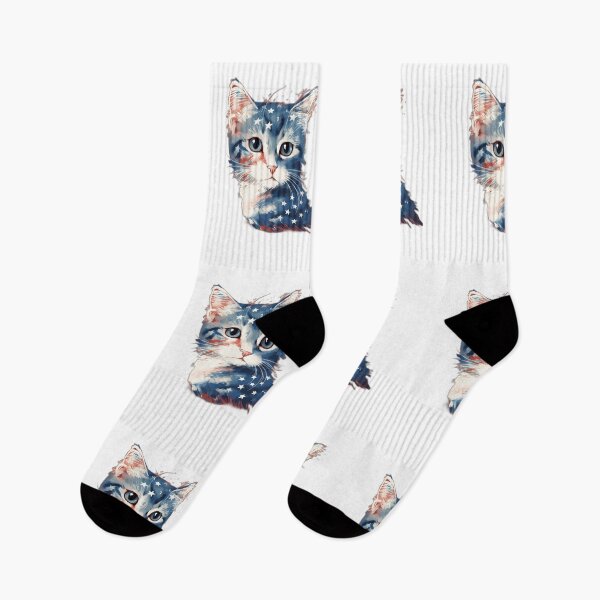 Item preview, Stars and Stripes Cat designed and sold by cybersalegoods.
