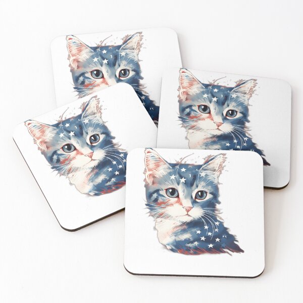 Item preview, Stars and Stripes Cat designed and sold by cybersalegoods.