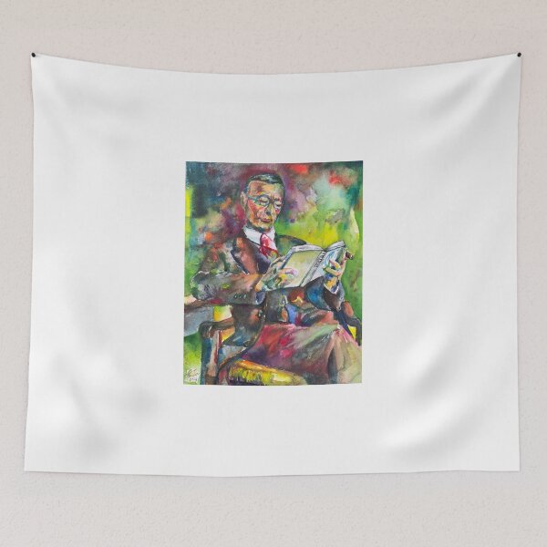 Item preview, HERMANN HESSE - watercolor portrait .9 designed and sold by lautir.