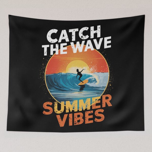Item preview,  catch the wave summer vibes, cool design designed and sold by limos.