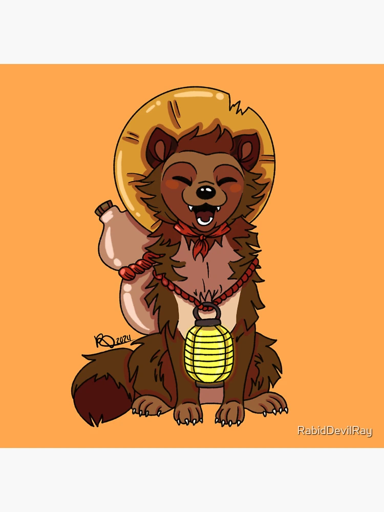 Thumbnail 5 of 5, Coasters (Set of 4), Tanuki Traveler designed and sold by RabidDevilRay.