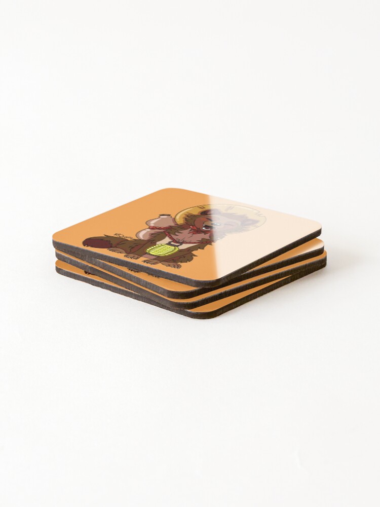 Thumbnail 4 of 5, Coasters (Set of 4), Tanuki Traveler designed and sold by RabidDevilRay.