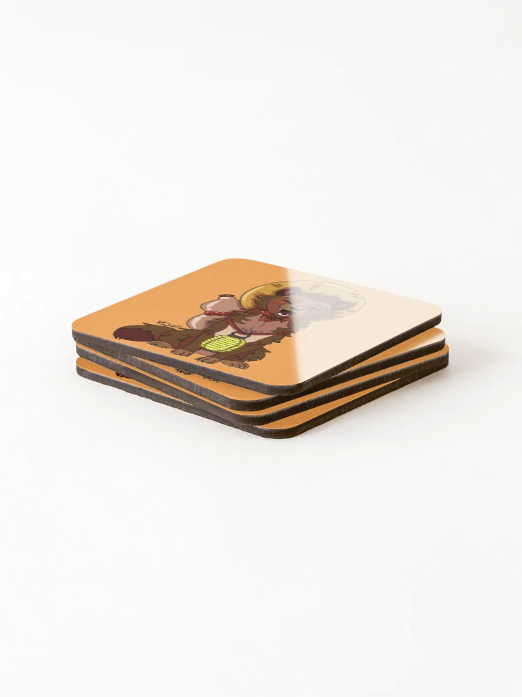 Thumbnail 4 of 5, Coasters (Set of 4), Tanuki Traveler designed and sold by RabidDevilRay.