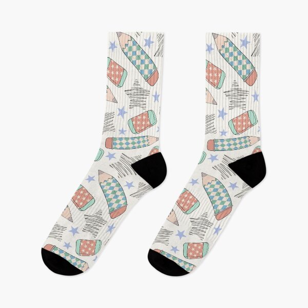 Item preview, Retro Pencils and Stars designed and sold by CreativeDraws42.