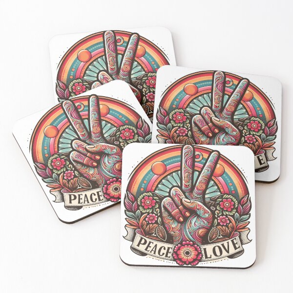 Item preview, LOVE PEACE AND MUSIC, SUMMER FESTIVAL, BOHO, HIPPIE, 70's designed and sold by GingerWolfArt.