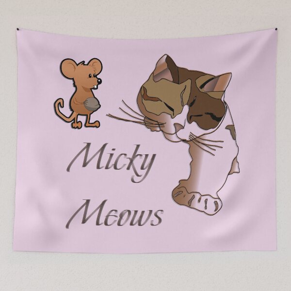 Item preview, Micky Meows designed and sold by nelllkata.