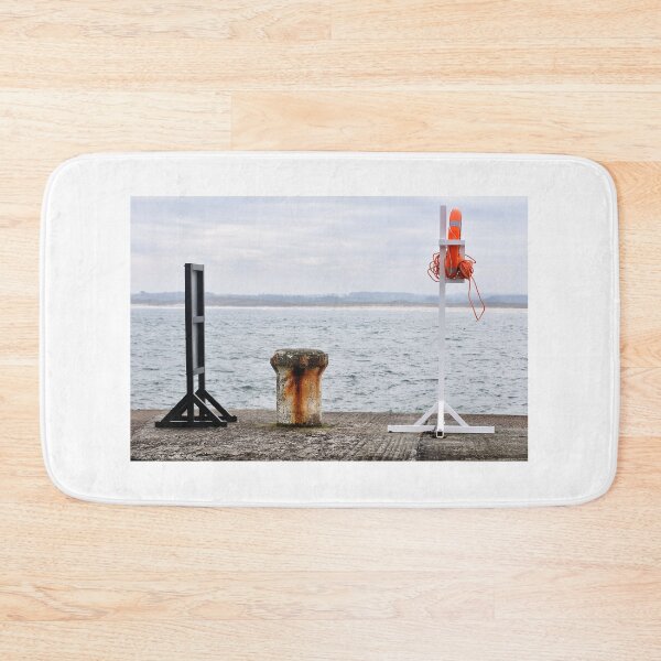 Item preview, A rusty capstan, lifebuoy and sign - Beadnell harbour designed and sold by Richard Flint.