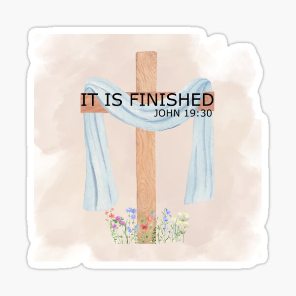 Artikel-Vorschau von Johannes 19:30 Bibelvers Kreuz Christliche Kunst, designt und verkauft von Tammy Marie Russell.