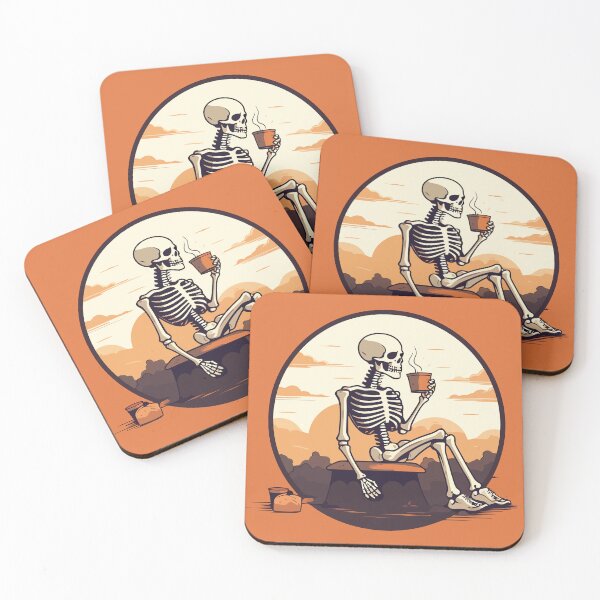 Item preview, Skeleton Drinking Coffee designed and sold by Amir Faysal.