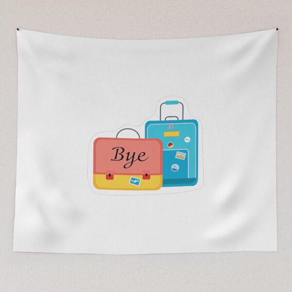 Item preview, Suitcase And A Bag With The Word Bye designed and sold by Luxuriously.