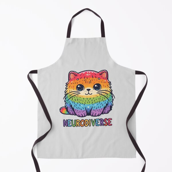 Item preview, Neurodiverse Rainbow Cat designed and sold by Vkinsify.