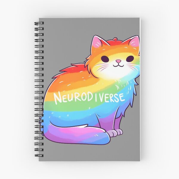 Item preview, Neurodiverse Rainbow Cat designed and sold by Vkinsify.