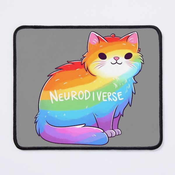 Item preview, Neurodiverse Rainbow Cat designed and sold by Vkinsify.