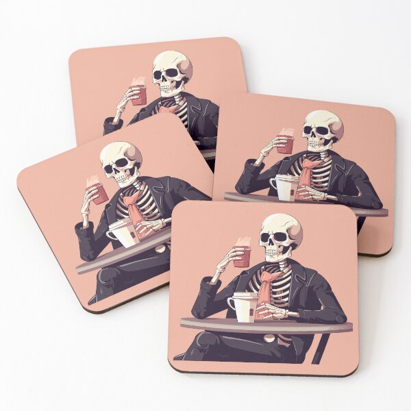 Item preview, Skeleton Drinking Coffee designed and sold by Amir Faysal.