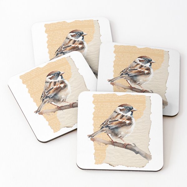 Item preview, Vintage Sparrow Bird Watercolor Design designed and sold by Tammy Marie Russell.