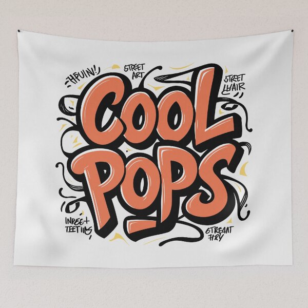 Item preview, Cool Pops Graffiti Typography - Edgy Father's Day Design designed and sold by HahaHandlesHub.