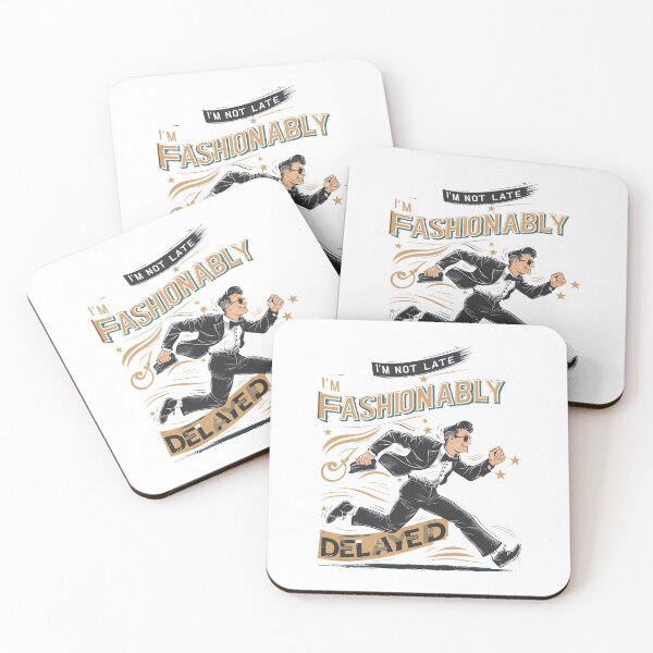 Item preview, Stylishly Late Dad - Fashionable Father's Day Graphic designed and sold by HahaHandlesHub.