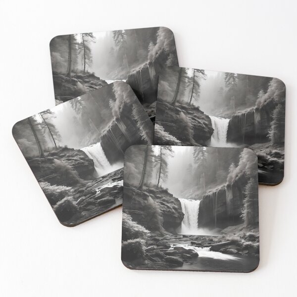 Item preview, Enchanted Nordic Falls: HDR Photography Forest Landscape designed and sold by ShadeScapeArt.