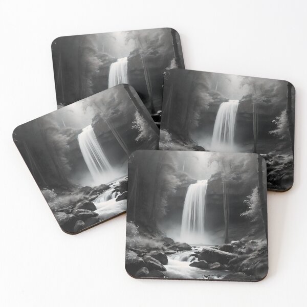 Item preview, Majestic Cascade: HDR Photography Forest Landscape Waterfall designed and sold by ShadeScapeArt.