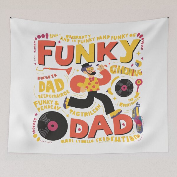 Item preview, Funky Dad Groove - Playful Father's Day Illustration designed and sold by HahaHandlesHub.