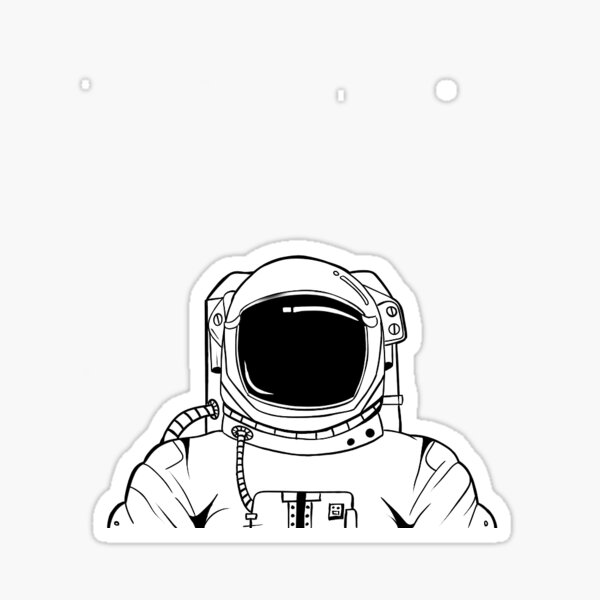 4x Rectangle Stickers - BW - Space Station Astronaut NASA Rocket