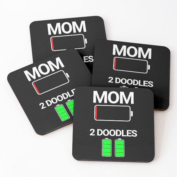 Item preview, Mom Two Doodles Low Battery Funny Dog Gift   designed and sold by Guarddogdrive.