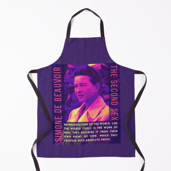 Item preview, Simone de Beauvoir portrait and quote: Representation of the world, like the world itself, is the work of men; they describe it from their own point of view designed and sold by artbleed.