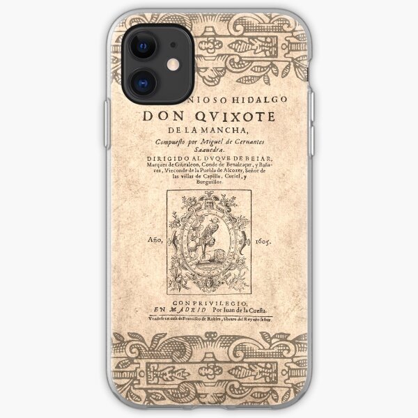 Cervantes, Don Quijote de la Mancha 1605 Funda blanda para iPhone