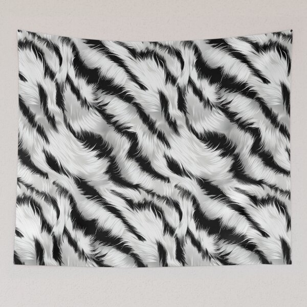 Item preview, White tiger fur realistic pattern designed and sold by Margival.