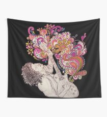 Tela decorativa Resumen colorido Retro Vintage Hippie Mandala Classic Rock Guitarist