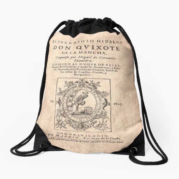 Cervantes, Don Quijote de la Mancha 1605 Mochila saco