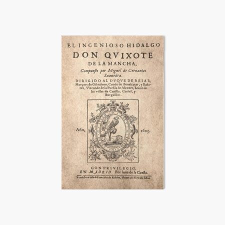 Cervantes, Don Quijote de la Mancha 1605 Lámina rígida