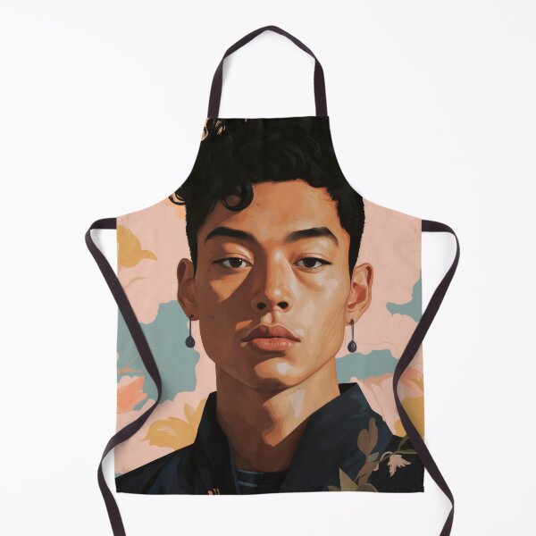 Item preview, Portrait of a young man with floral background designed and sold by PixelPack Design.