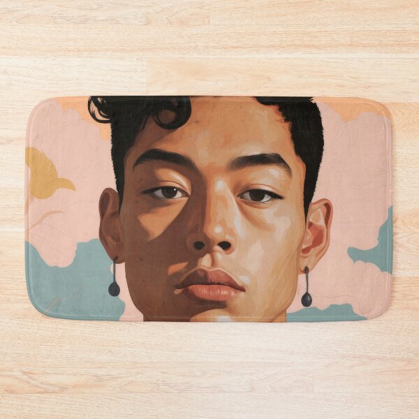 Item preview, Portrait of a young man with floral background designed and sold by PixelPack Design.