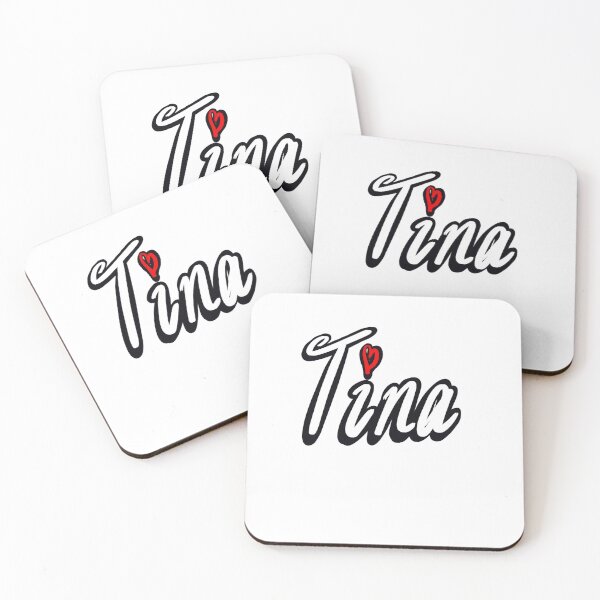 Item preview, Tina popular girls first name in white. Personalized personalised customised name Tina designed and sold by Artonmytee.