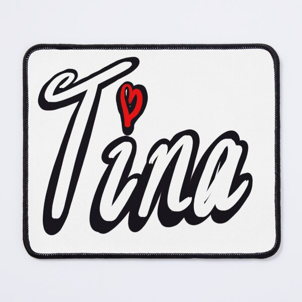 Item preview, Tina popular girls first name in white. Personalized personalised customised name Tina designed and sold by Artonmytee.