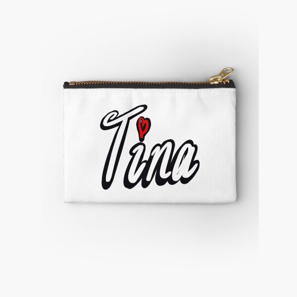 Artikelvorschau, Tina beliebter Mädchenvorname in Weiß. Personalisierter personalisierter Name Tina entworfen und verkauft von Artonmytee.