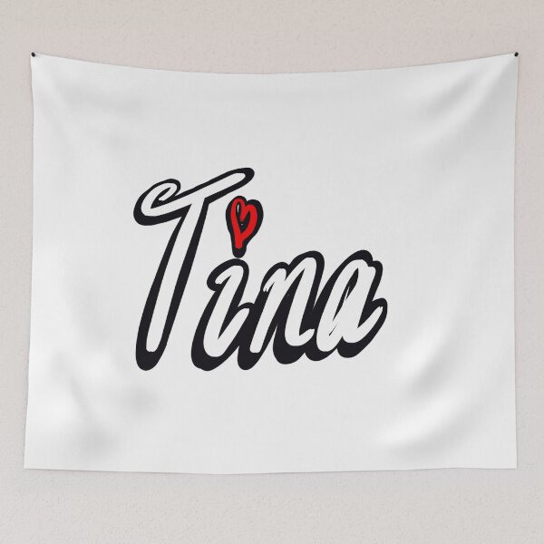 Item preview, Tina popular girls first name in white. Personalized personalised customised name Tina designed and sold by Artonmytee.