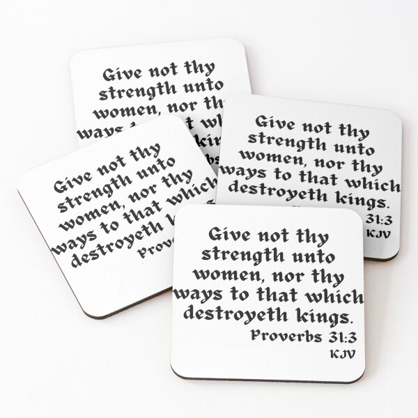Item preview, Women and Kings - Proverbs 31:3 - Black Text designed and sold by TheKnightWriter.