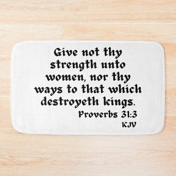 Item preview, Women and Kings - Proverbs 31:3 - Black Text designed and sold by TheKnightWriter.